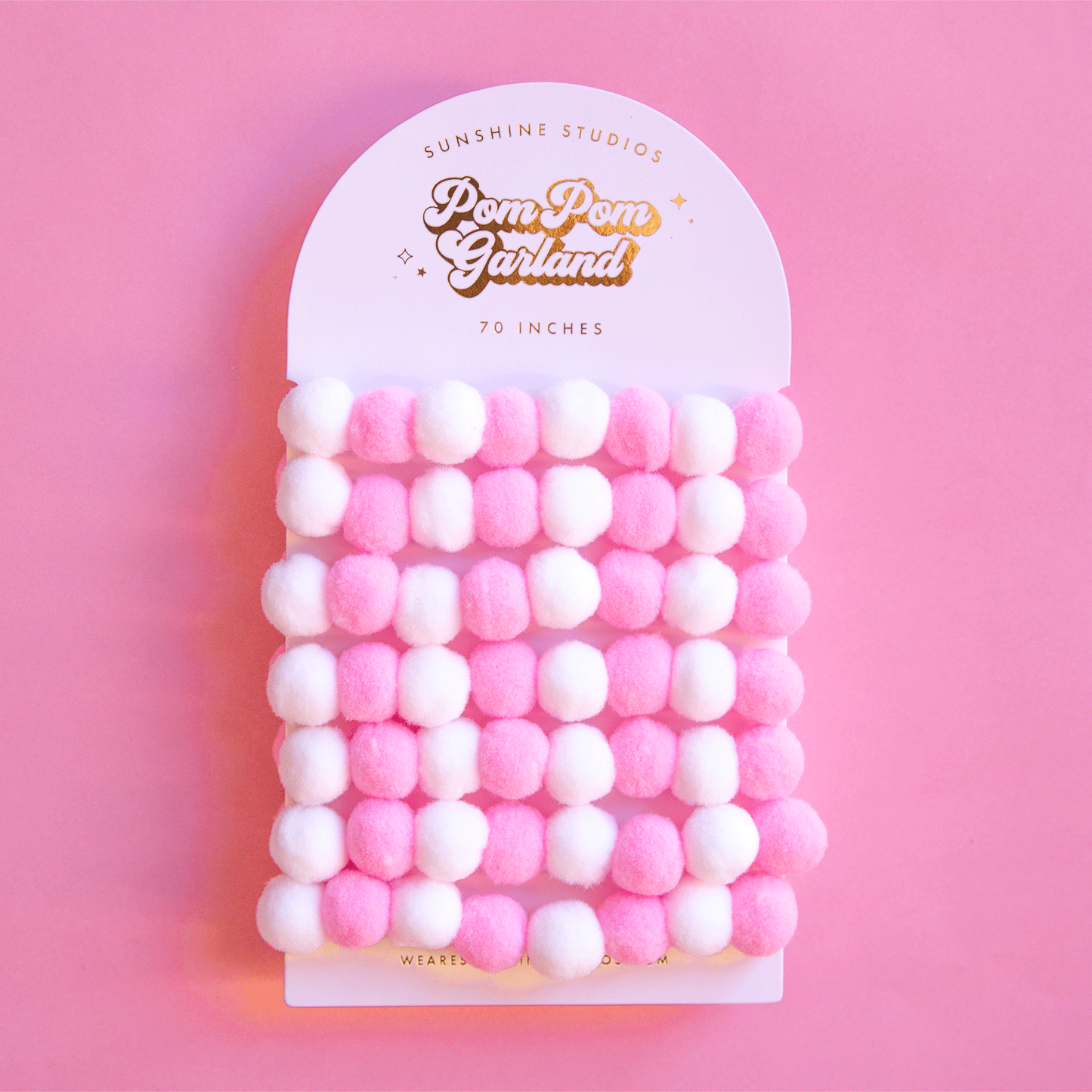 Pom Pom Garland | Baby Pink