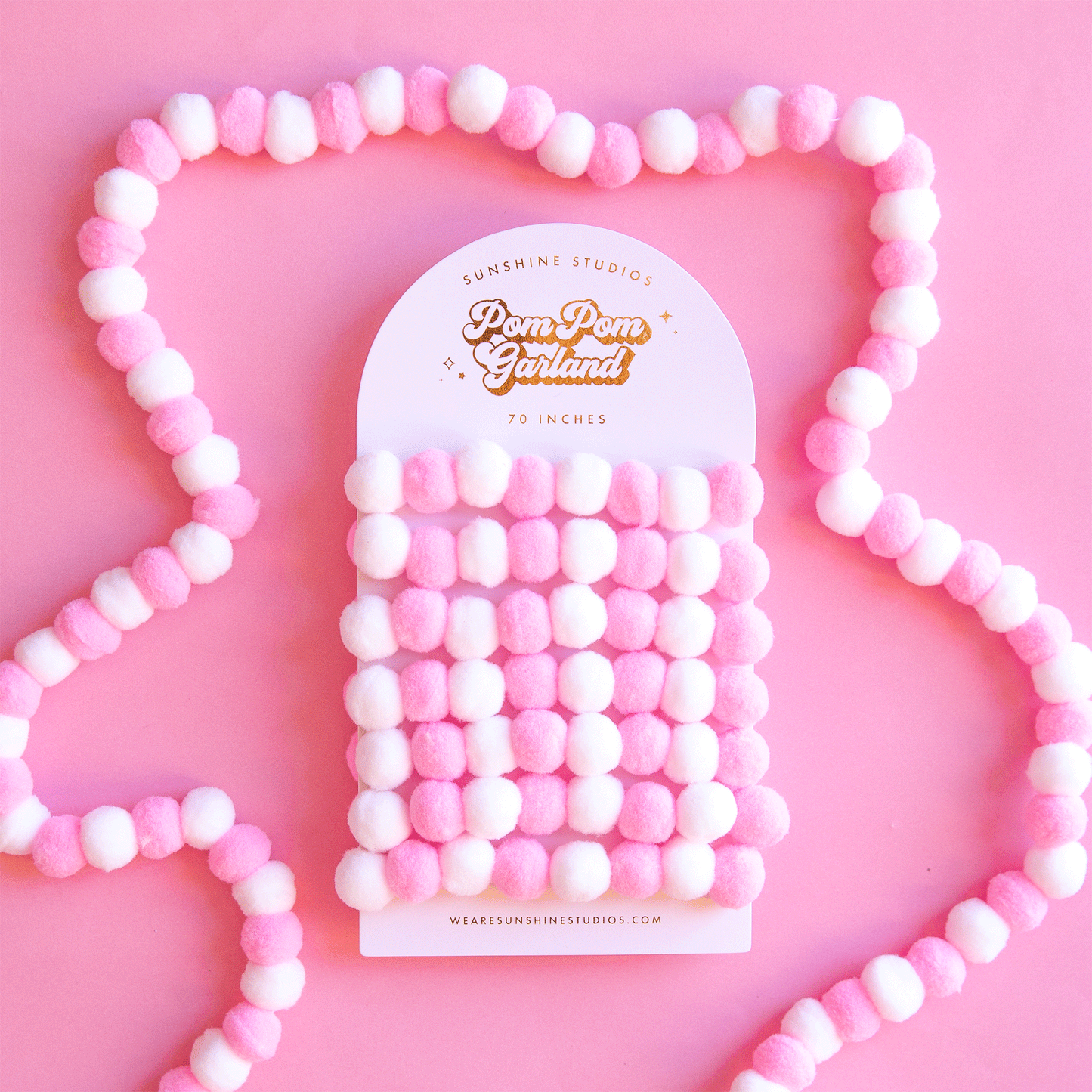 Pom Pom Garland | Baby Pink
