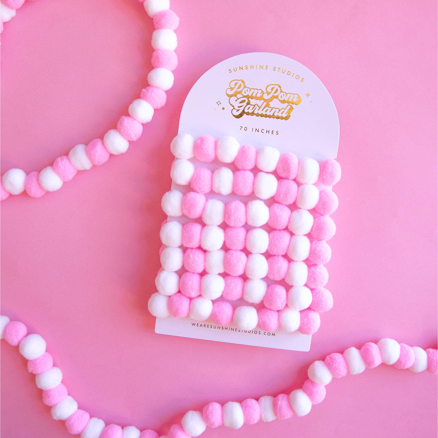Pom Pom Garland | Baby Pink