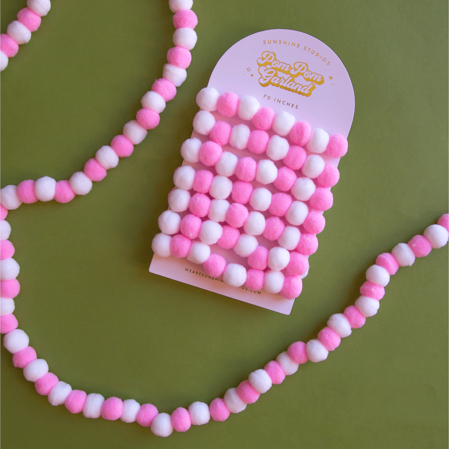 Pom Pom Garland | Baby Pink