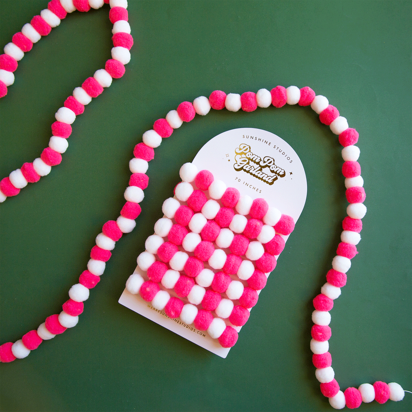 Pom Pom Garland | Hot Pink