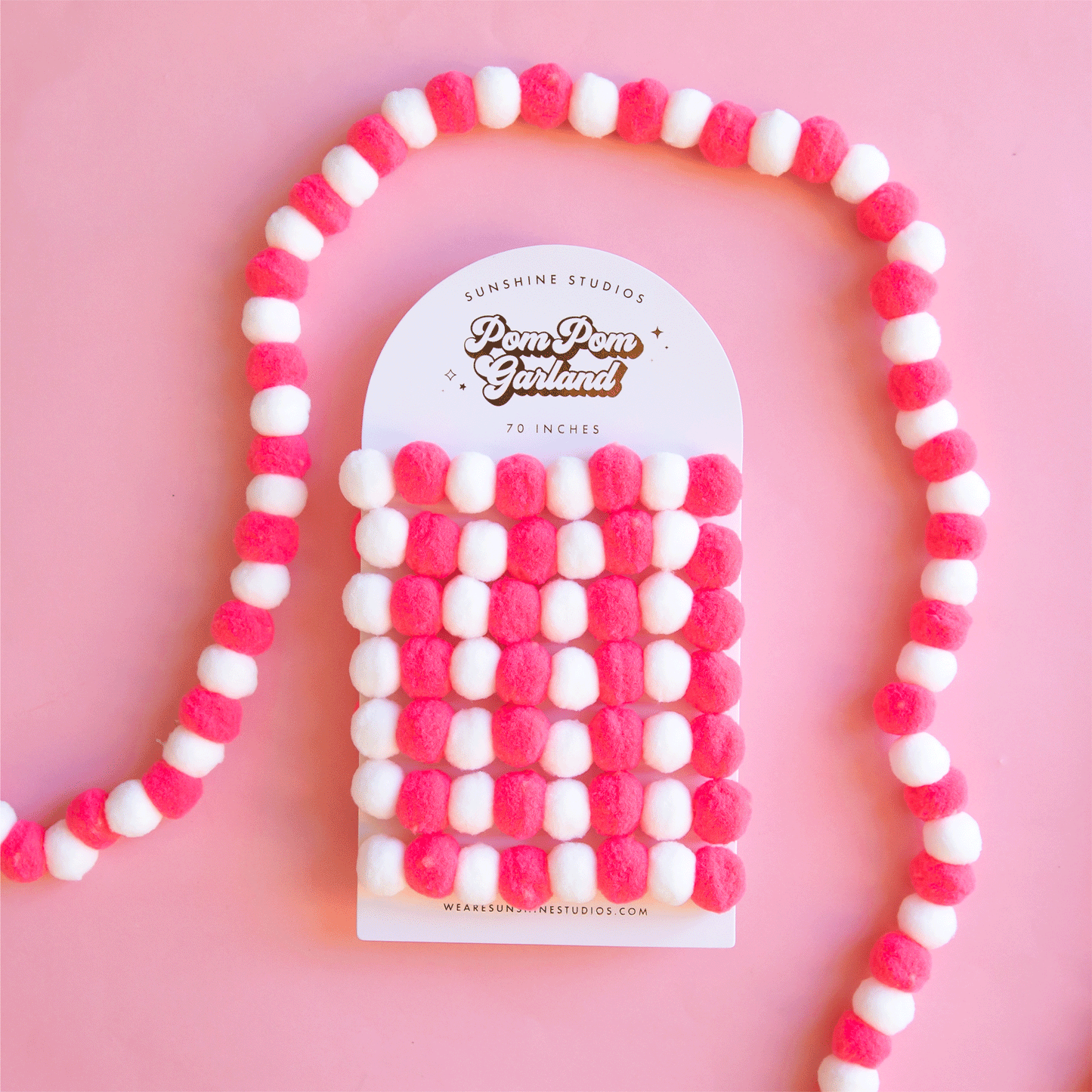 Pom Pom Garland | Hot Pink
