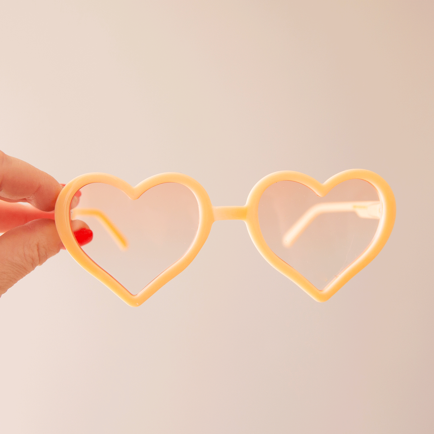 Adult Heartbreaker Sunglasses | Apricot