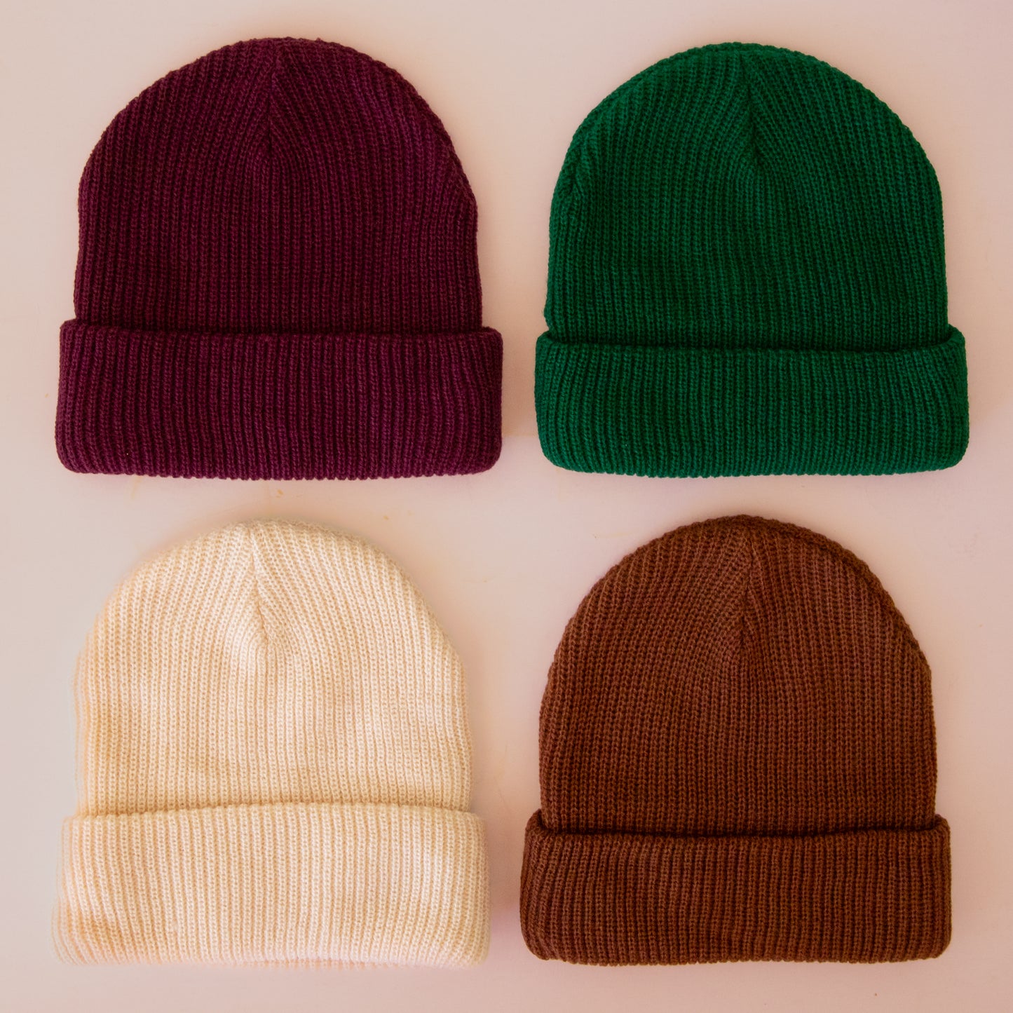 A group photo of the beanies.