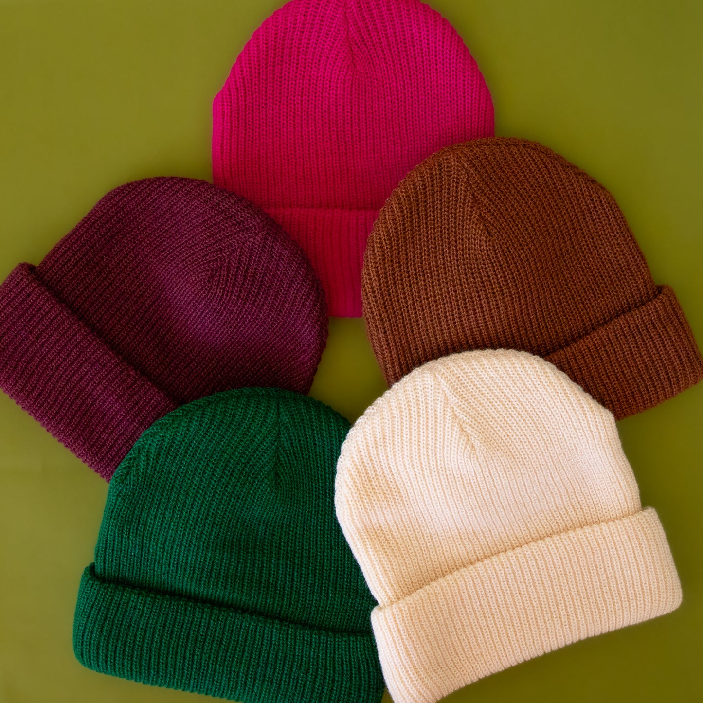 A group photo of the beanies.
