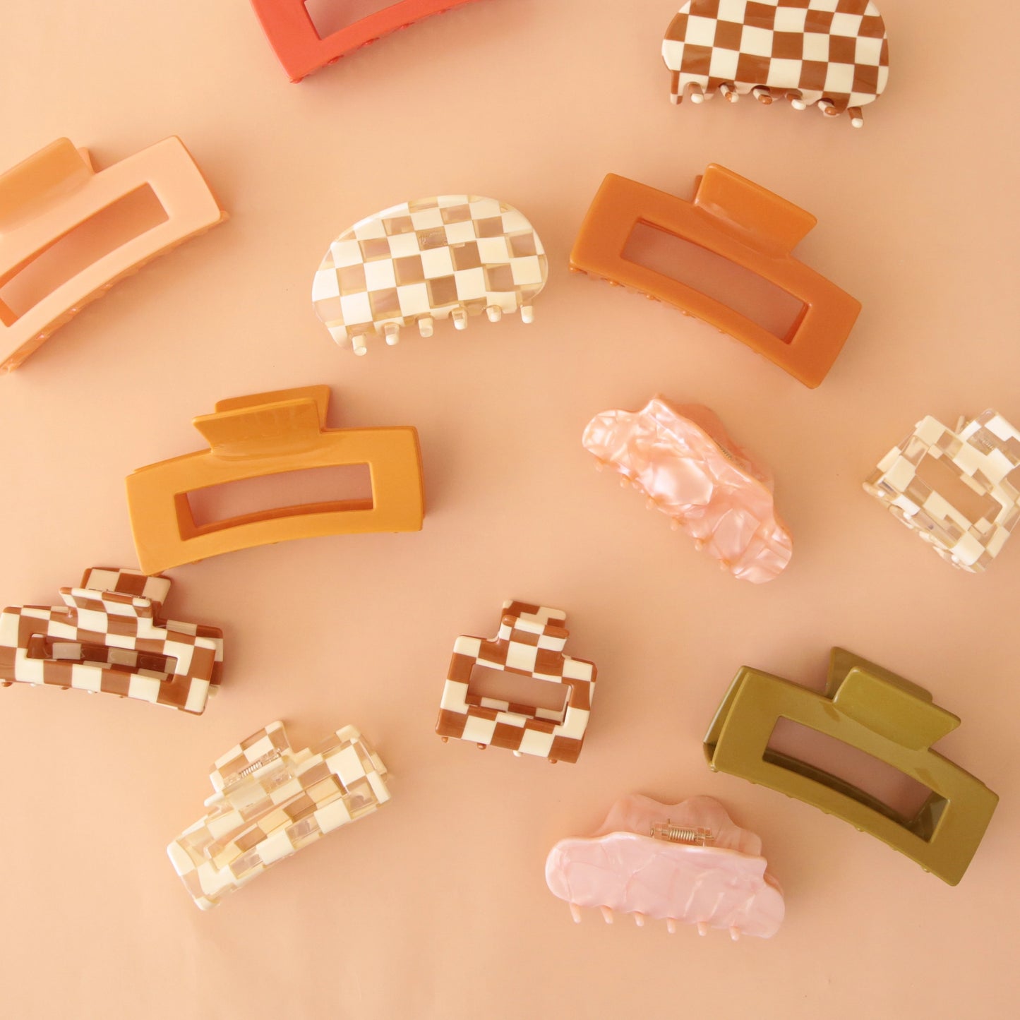Checker Claw - Cognac/Ivory