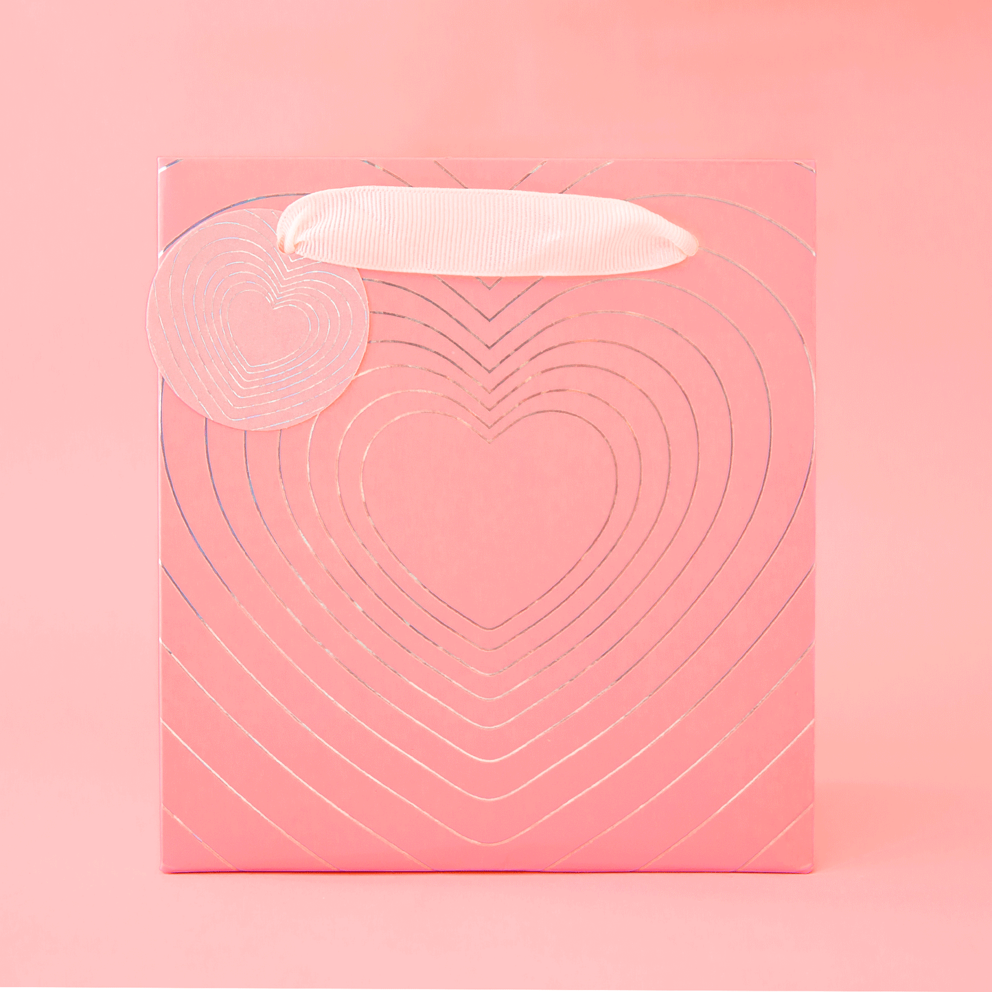 Radiating Hearts Gift Bag | Light Pink