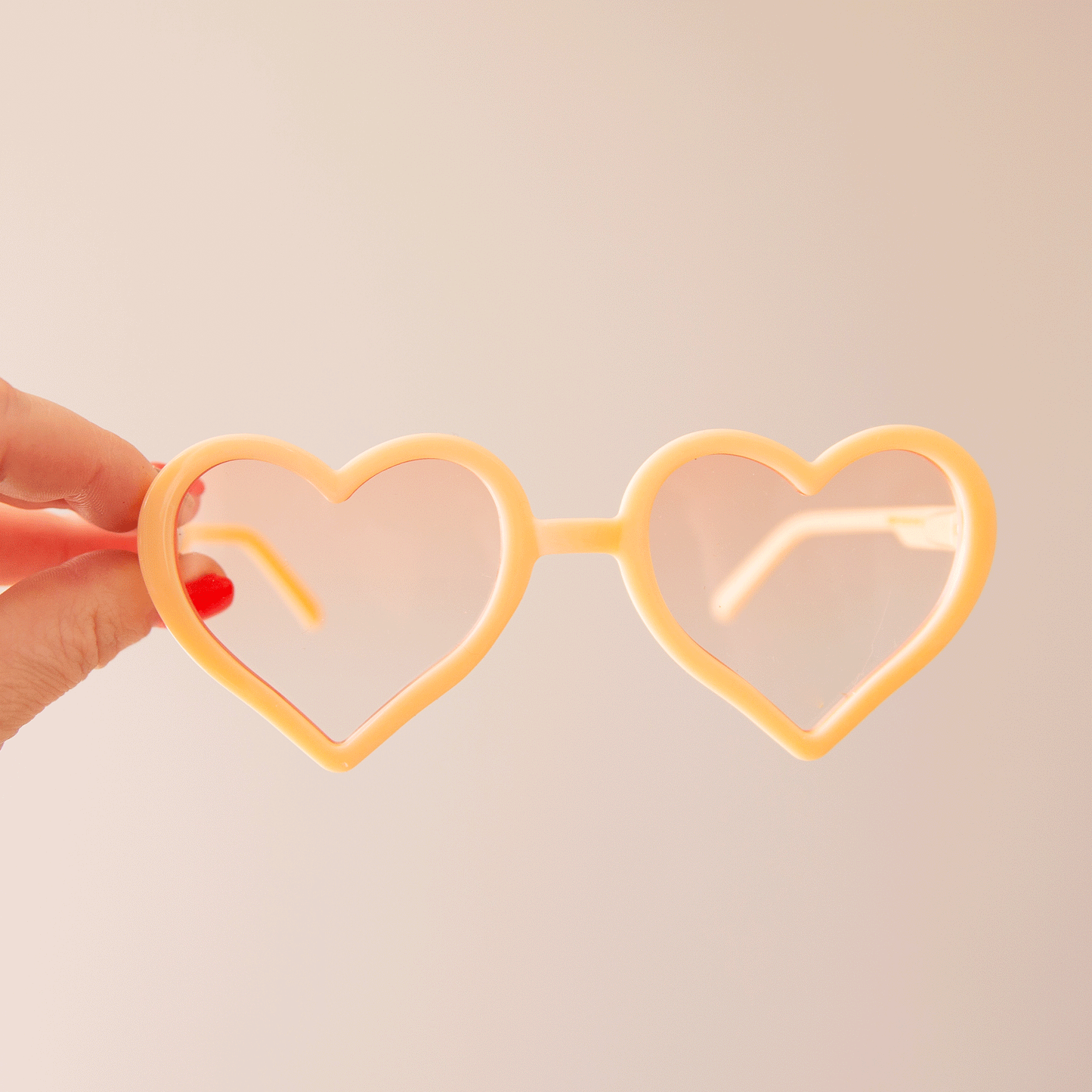 Adult Heartbreaker Sunglasses - Apricot