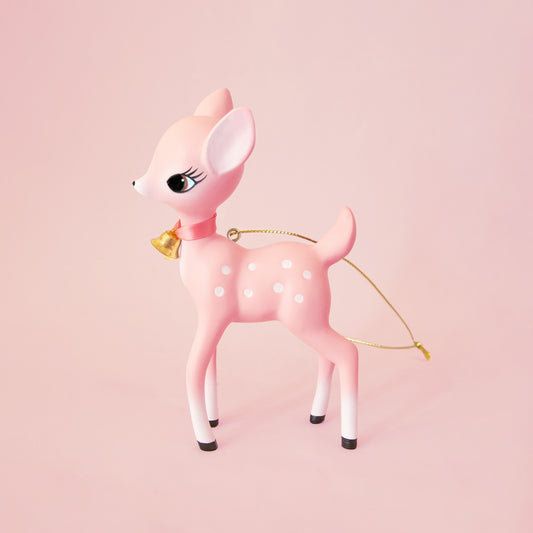 Retro Deer Ornament | Pink