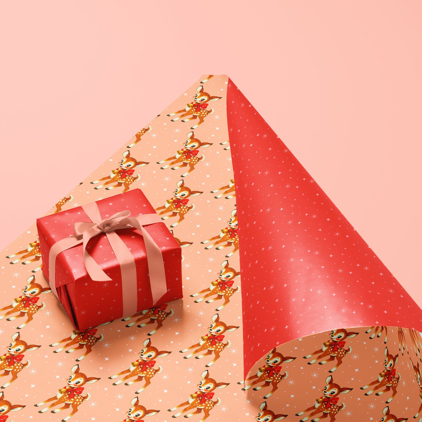 Gift Wrap | Retro Deer & Stars