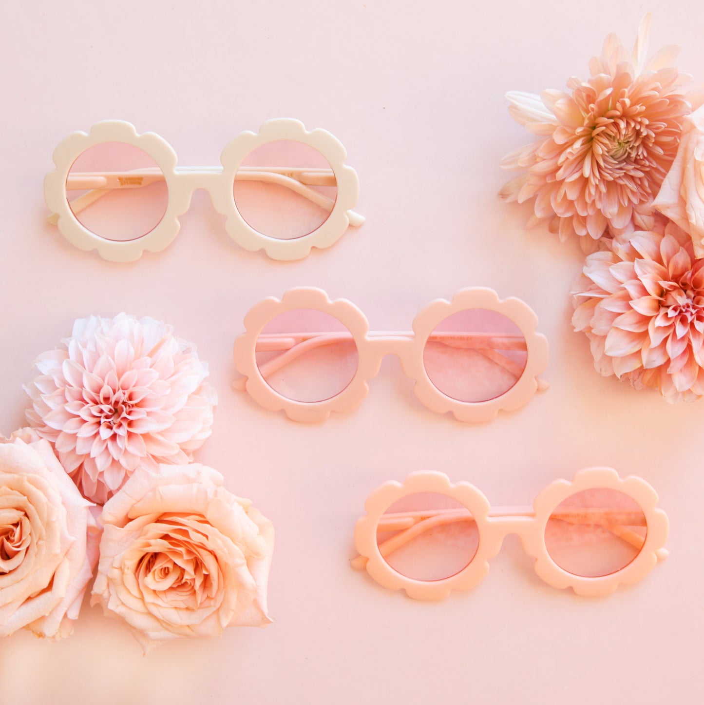 Adult Flower Sunglasses - Pink
