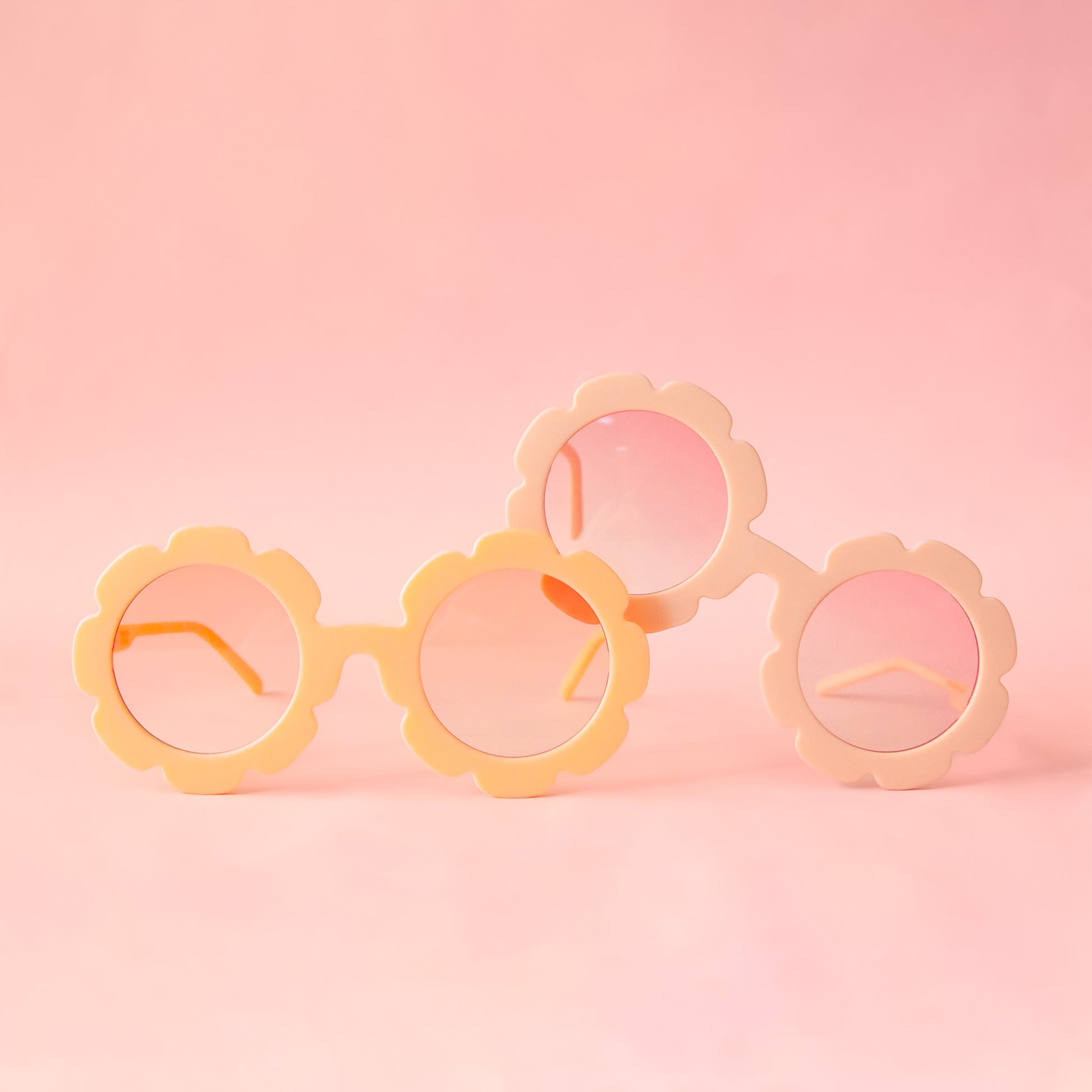 Adult Flower Sunglasses Apricot – Sunshine Studios