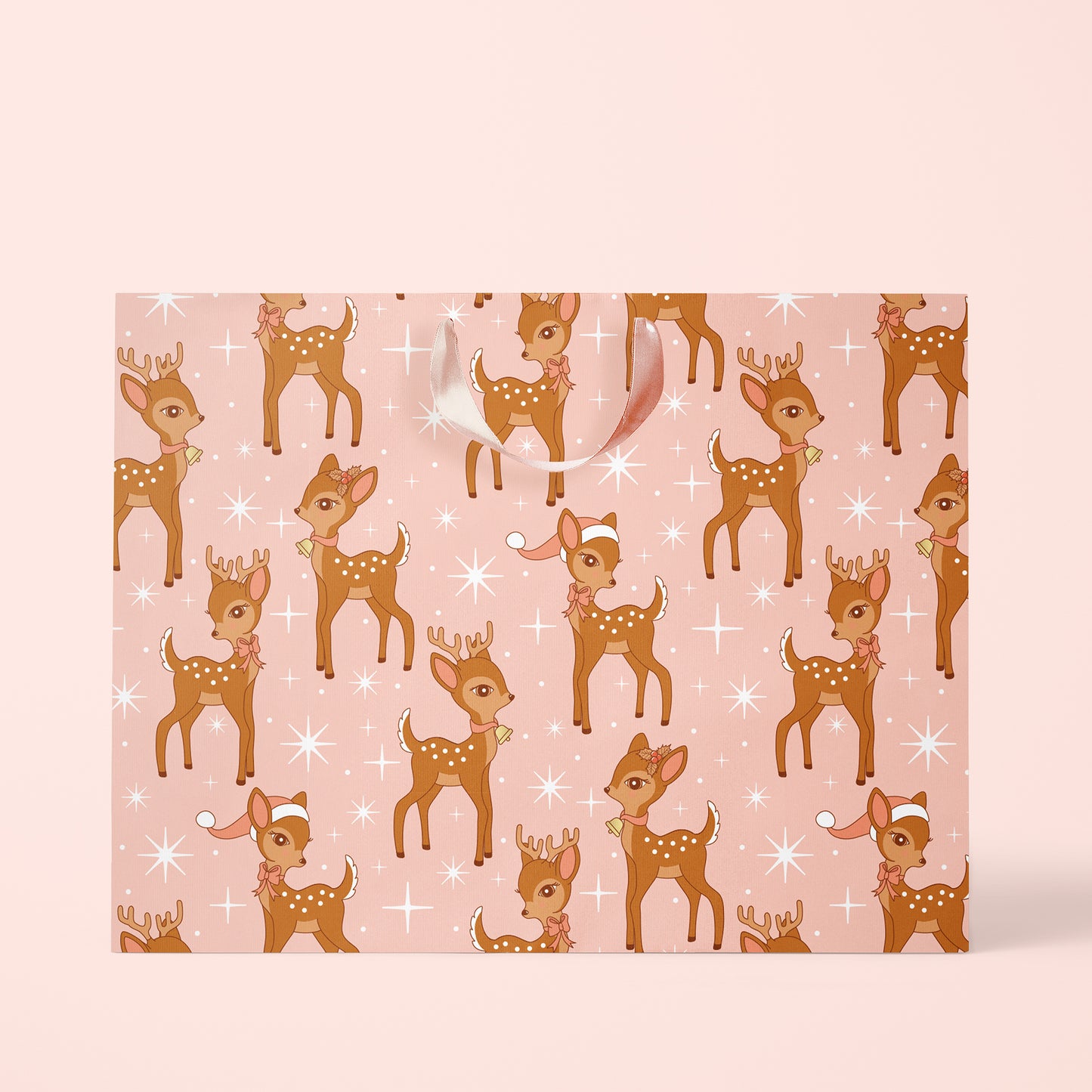 Retro Deer Holiday Gift Bag