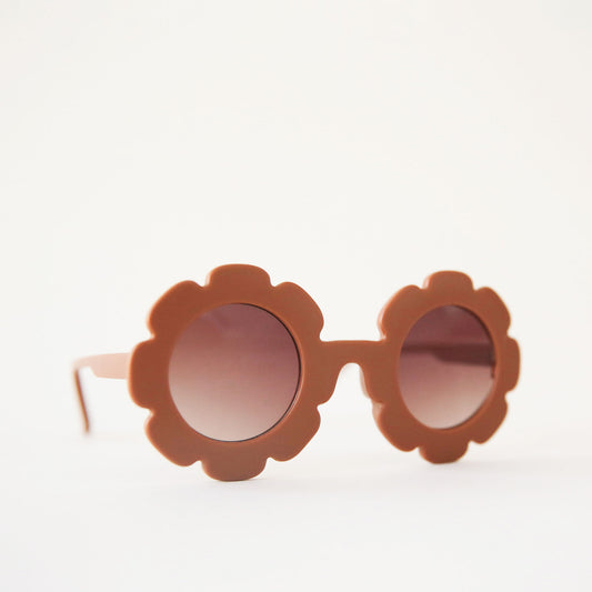 Kids Flower Sunglasses - Cognac